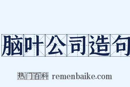 脑叶公司造句是什么意思的图片
